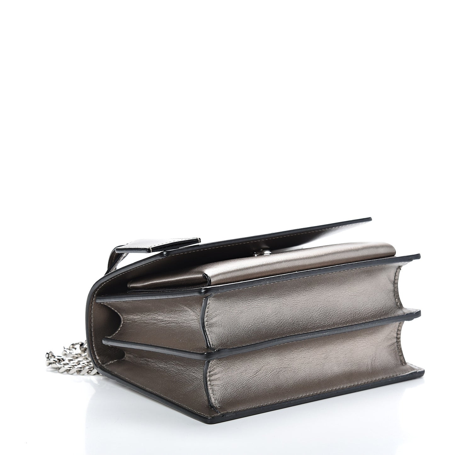 Metallic Calfskin Small Monogram Sunset Piombo