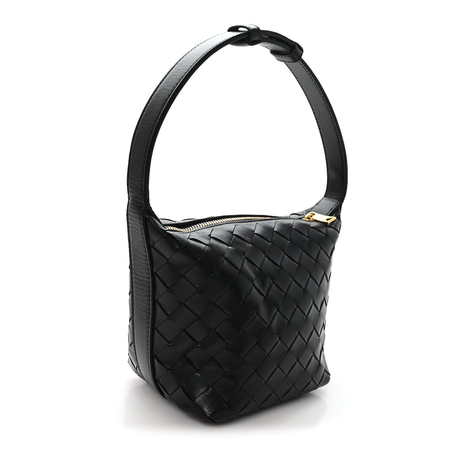 Calfskin Nappa Intrecciato Candy Wallace Black