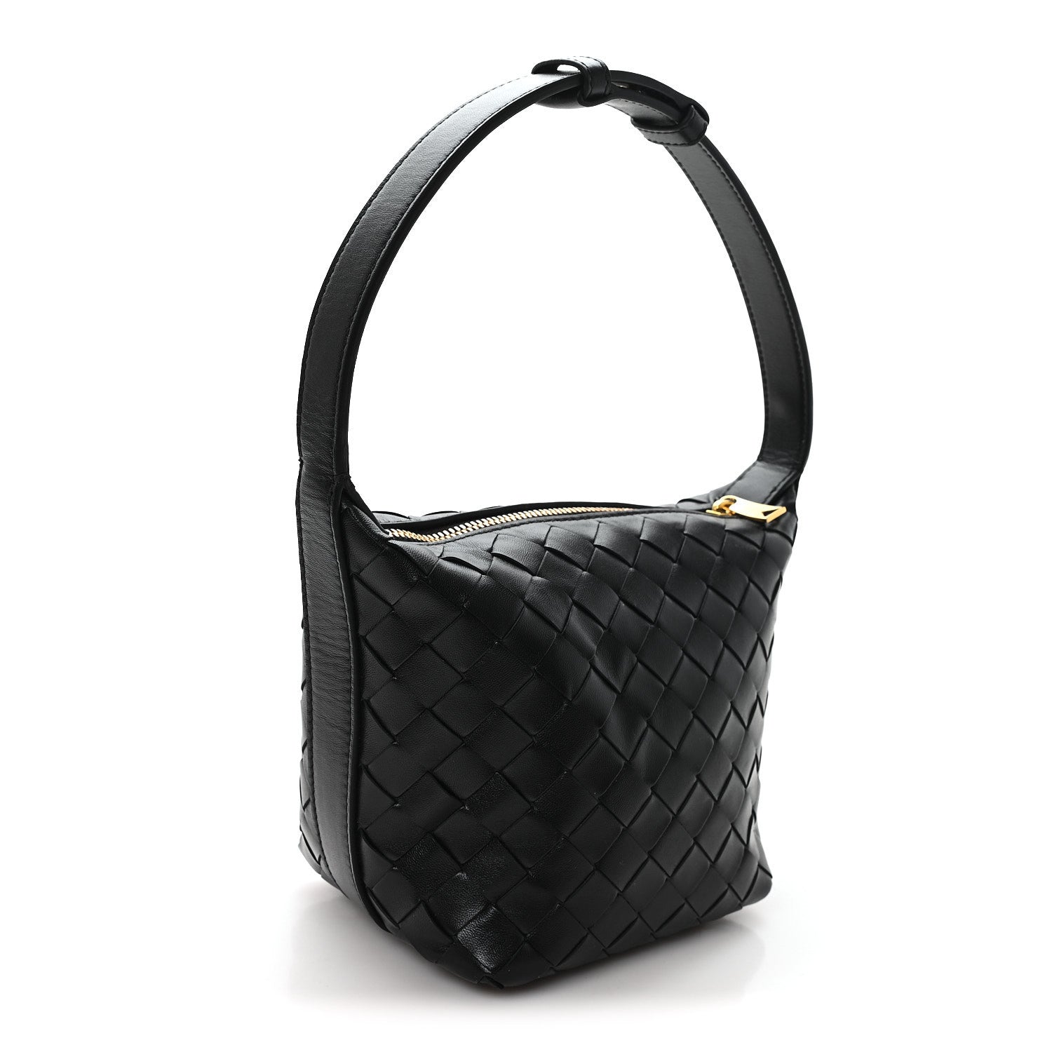 Bottega Veneta Calfskin Nappa Intrecciato Candy Wallace Black 3 of 11