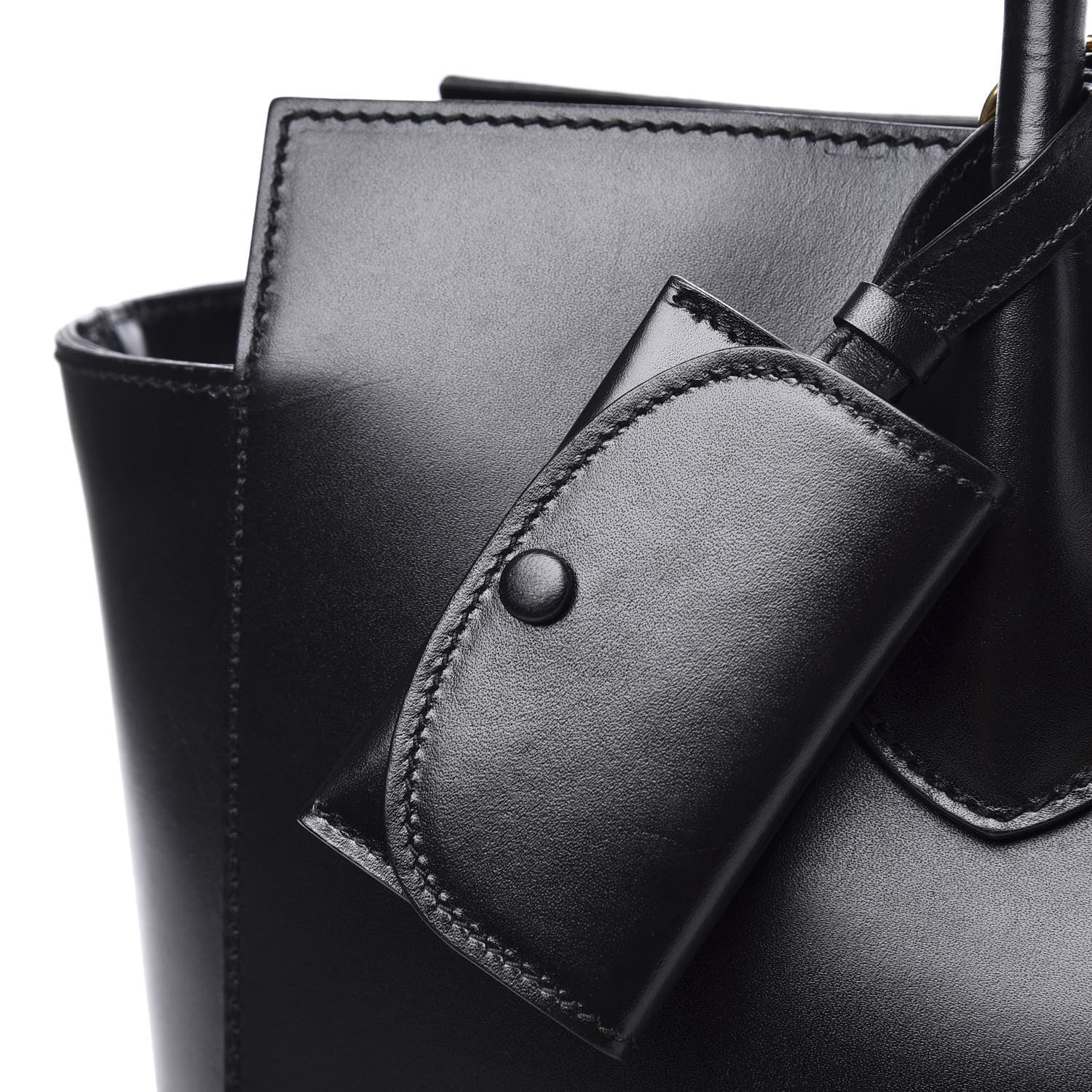 Gucci Calfskin Medium Lady Buckle Top Handle Bag Black 11 of 13