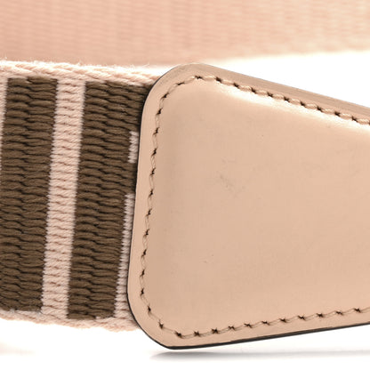 Fendi Jacquard Ribbon Vitello King FF Bi-Color Intreccio Adjustable Strap You Light Rose Camel 6 of 9