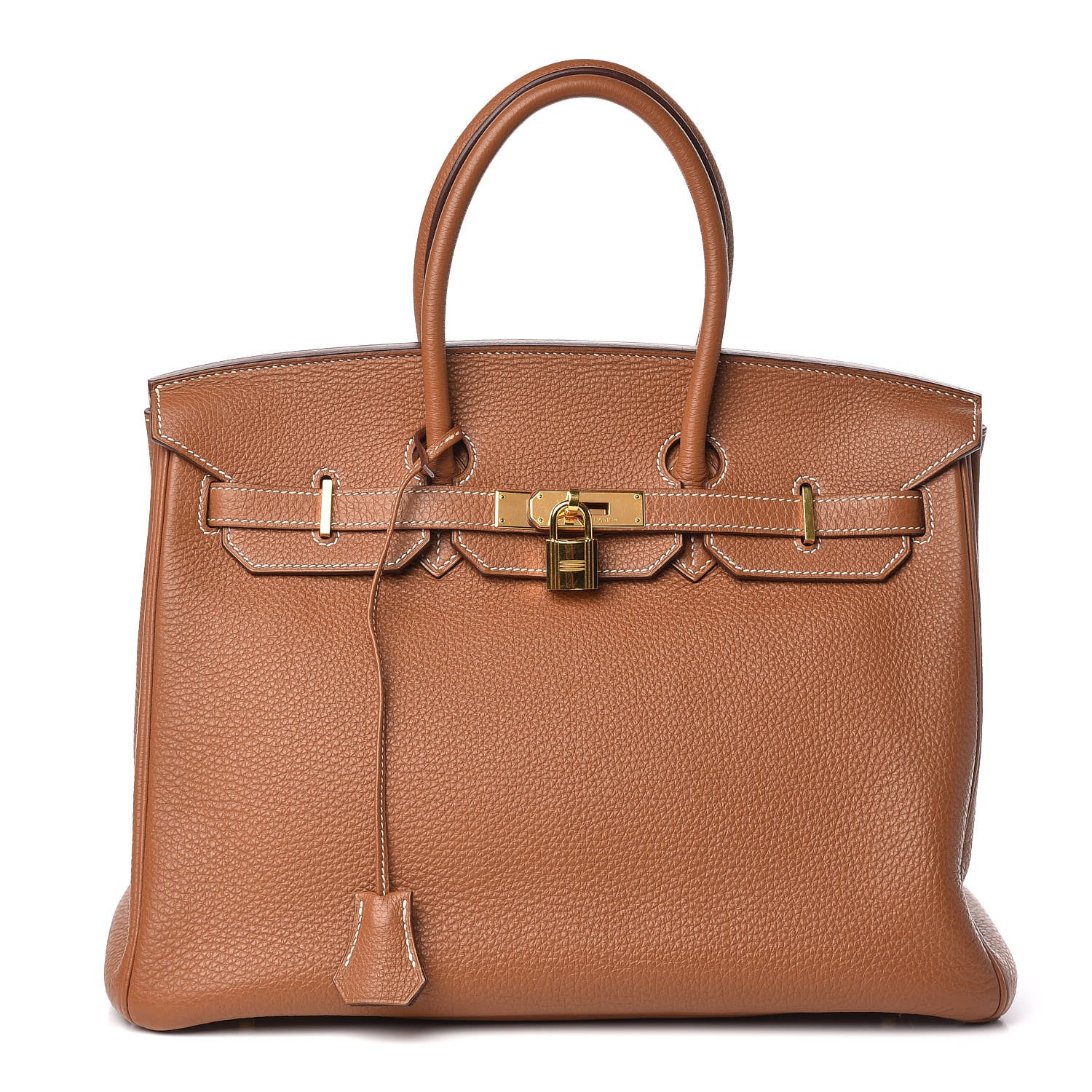 Hermes Taurillon Clemence Birkin 35 Gold 1 of 32