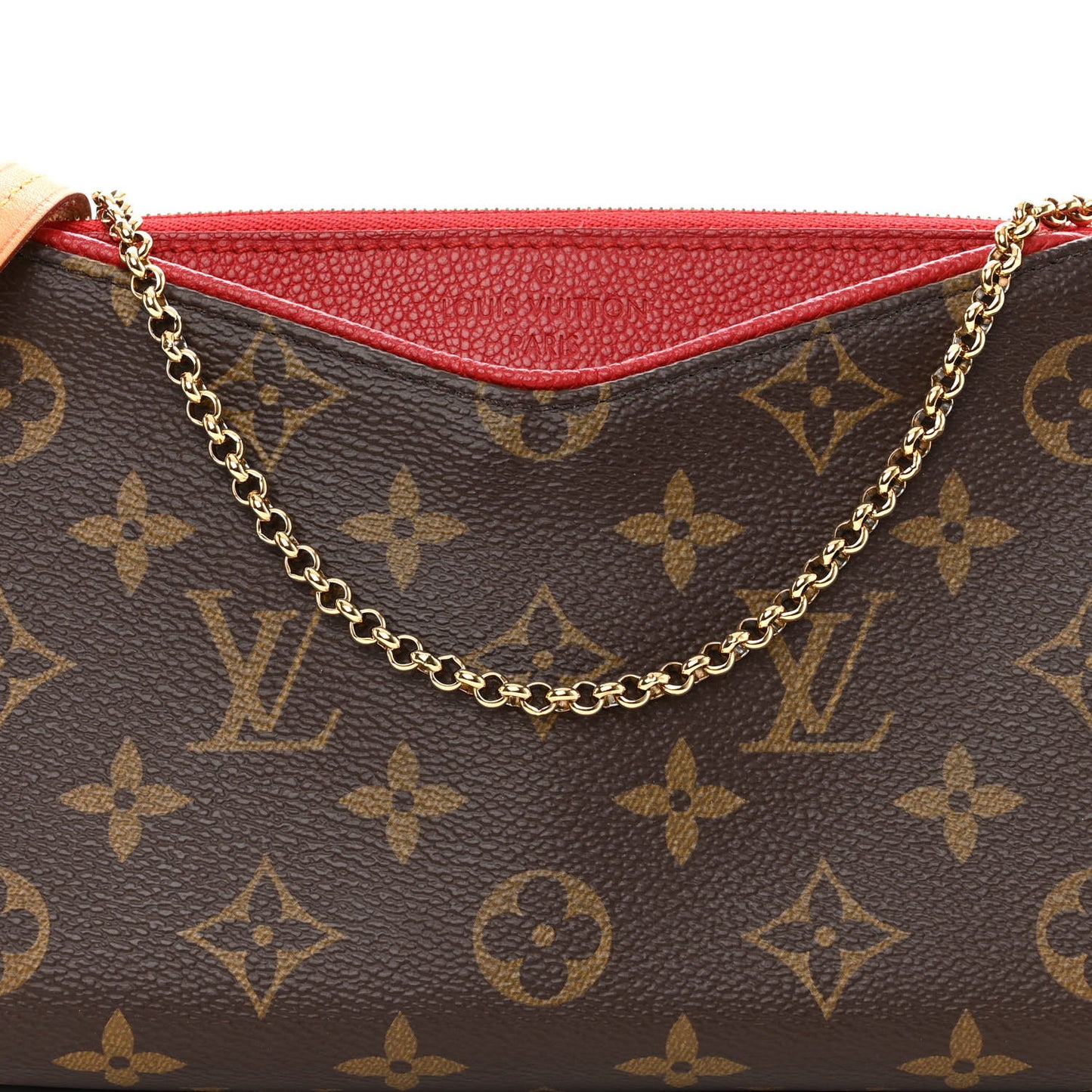 Monogram Pallas Clutch Cherry