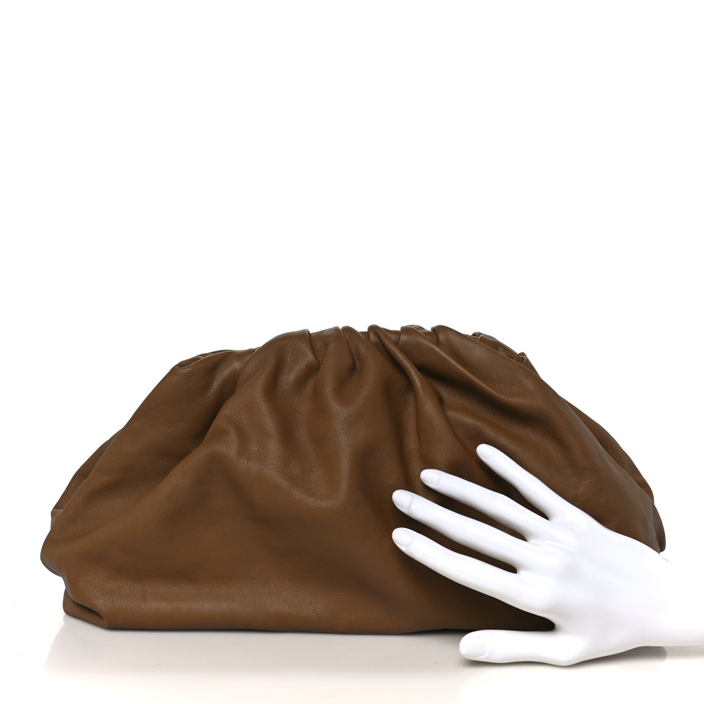 Smooth Butter Calf The Pouch Oversized Clutch Cammello