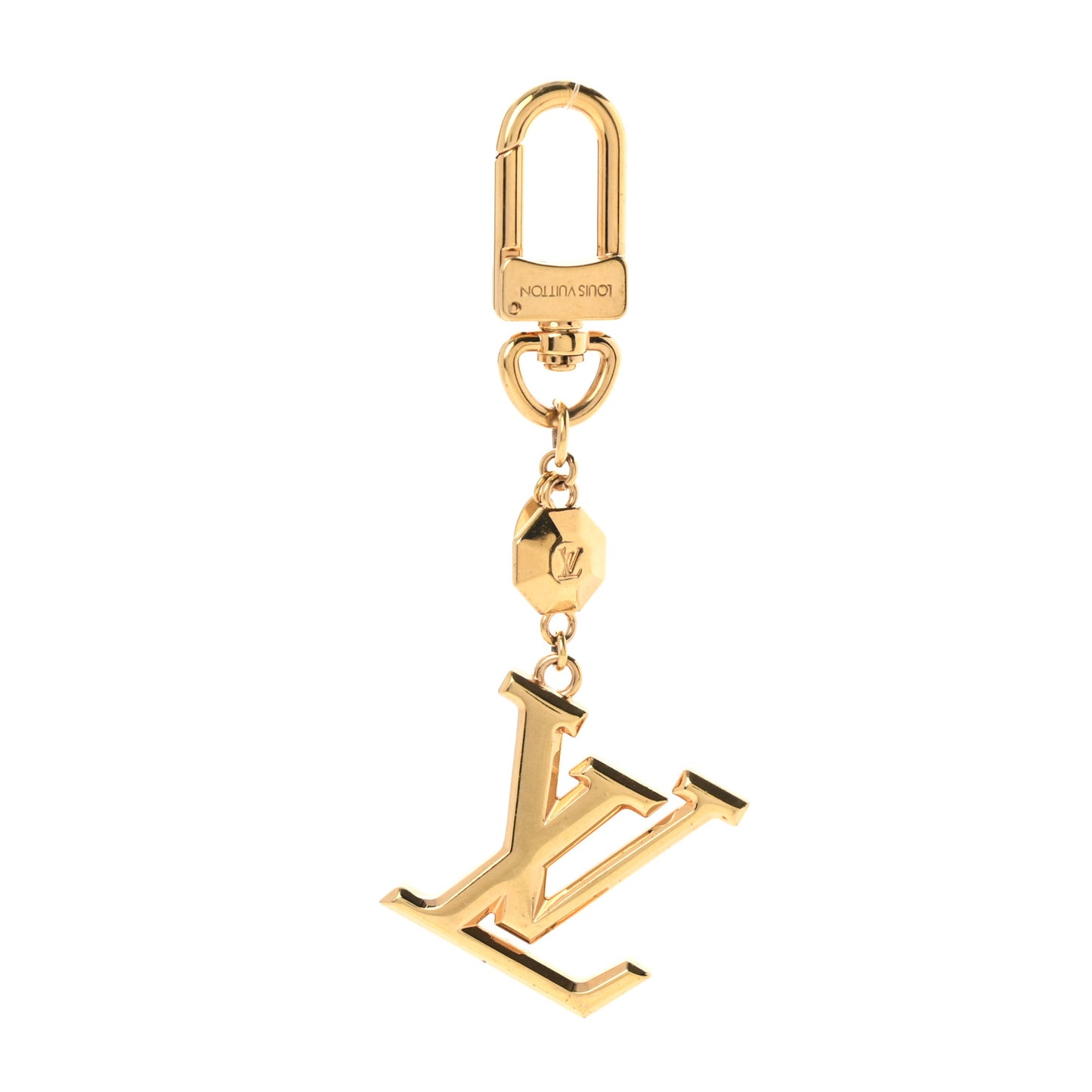 LV Facettes Bag Charm Key Holder Gold