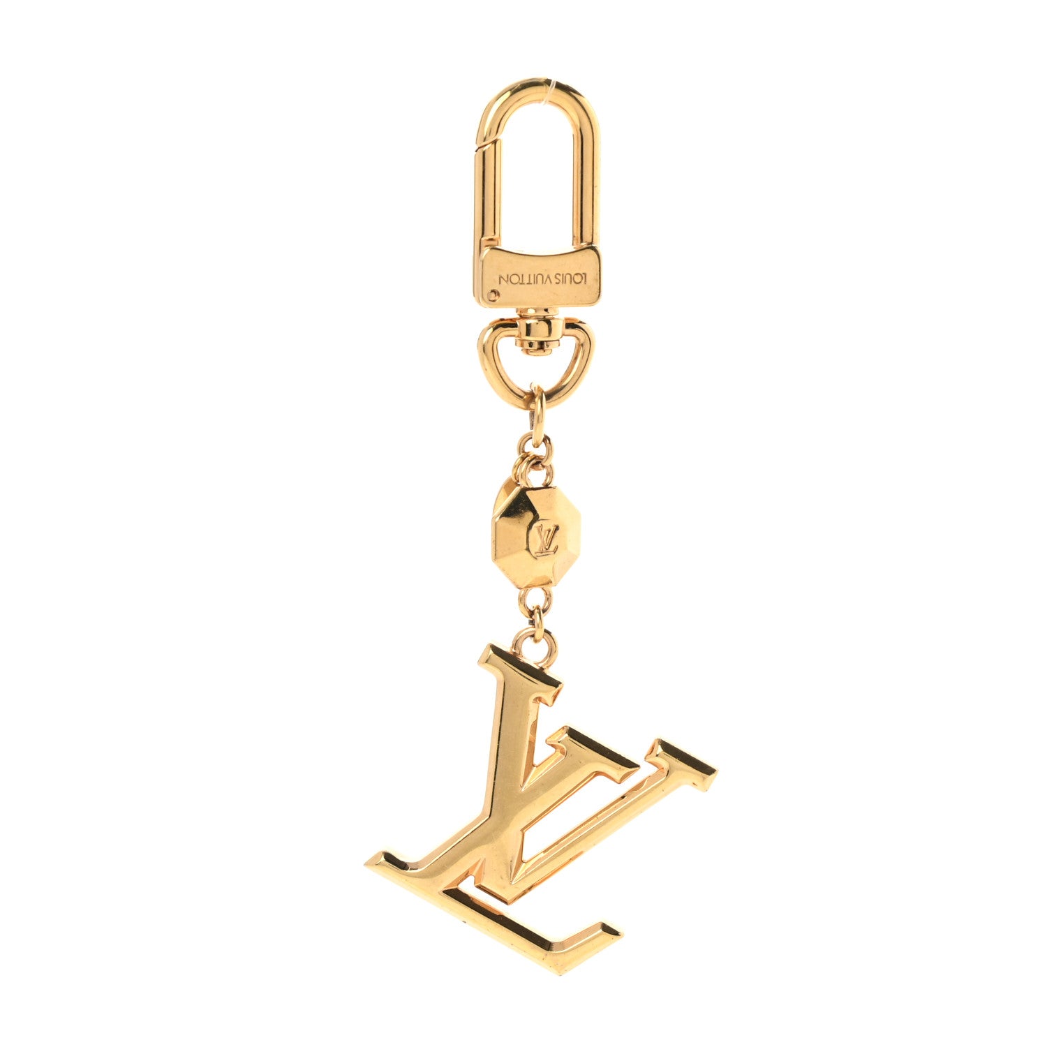 Louis Vuitton LV Facettes Bag Charm Key Holder Gold 1 of 4