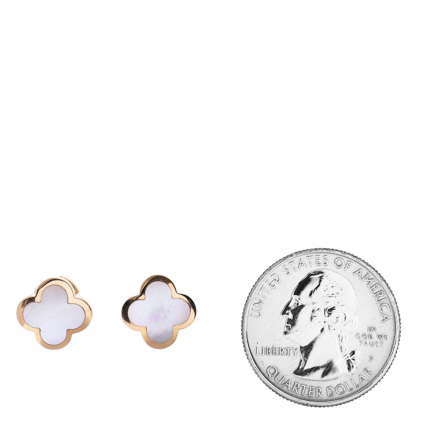 18K Yellow Gold Mother of Pearl Pure Alhambra Earrings