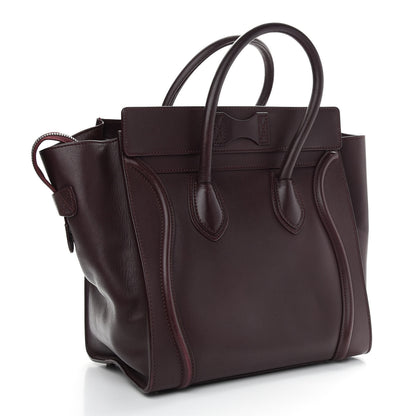 Celine Smooth Calfskin Mini Luggage Burgundy 3 of 11