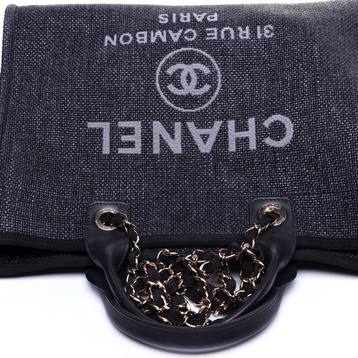 Chanel Canvas Medium Deauville Tote Grey 11 of 17