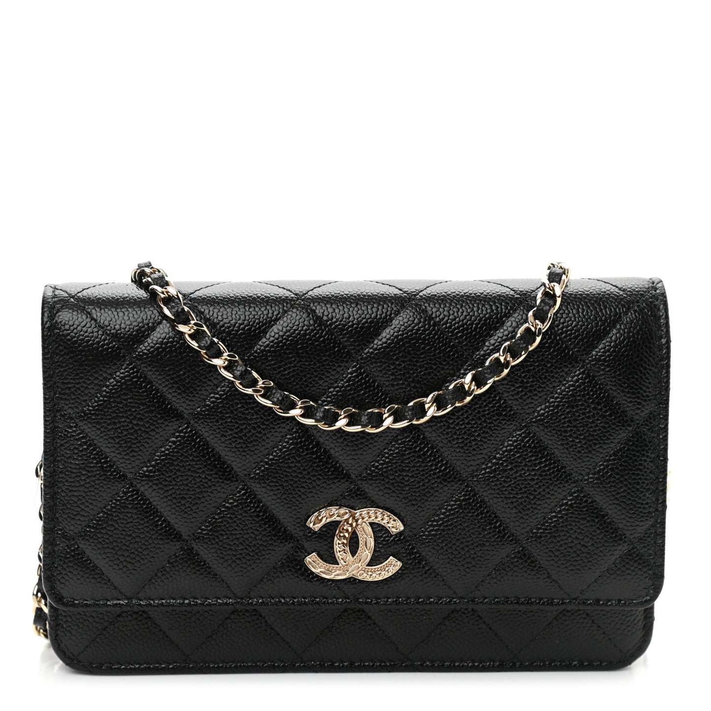 Caviar Quilted Multi Chain Wallet On Chain WOC Black
