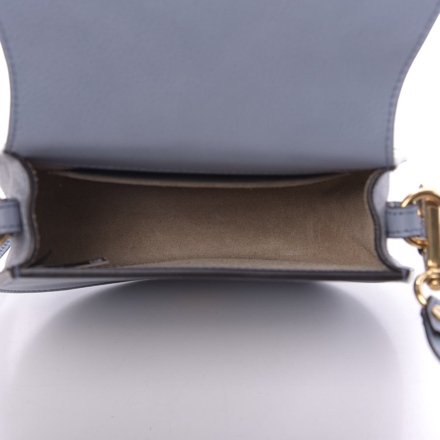Calfskin Suede Small Nile Bracelet Bag Cloudy Blue