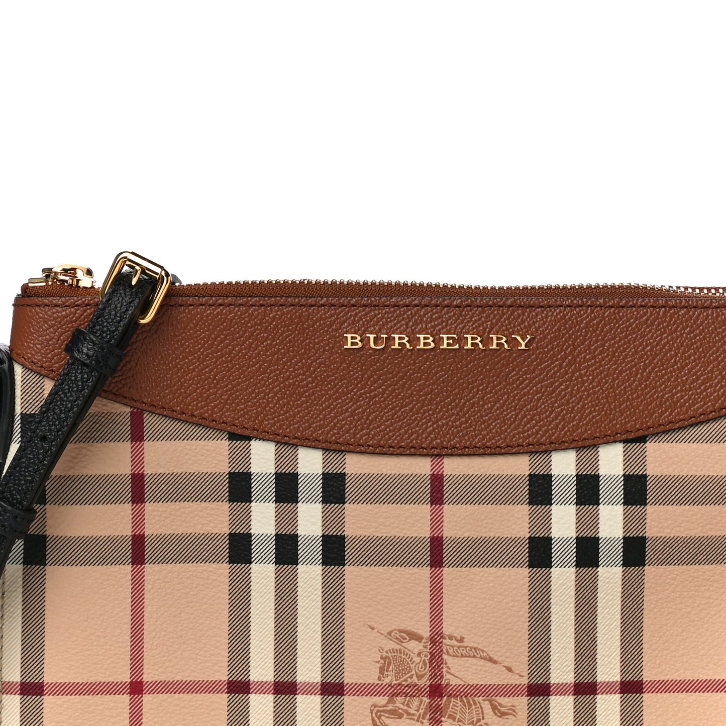 Haymarket Check Peyton Crossbody Clutch Bag Toffee