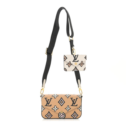 Louis Vuitton Monogram Wild At Heart Felicie Strap & Go Arizona Creme 1 of 9