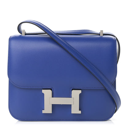 Hermes Tadelakt Constance 18 Bleu Electrique 1 of 11