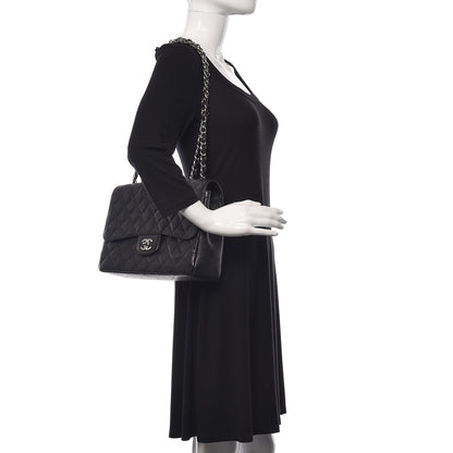 Chanel Caviar Quilted Jumbo Single Flap Black 2 of 12