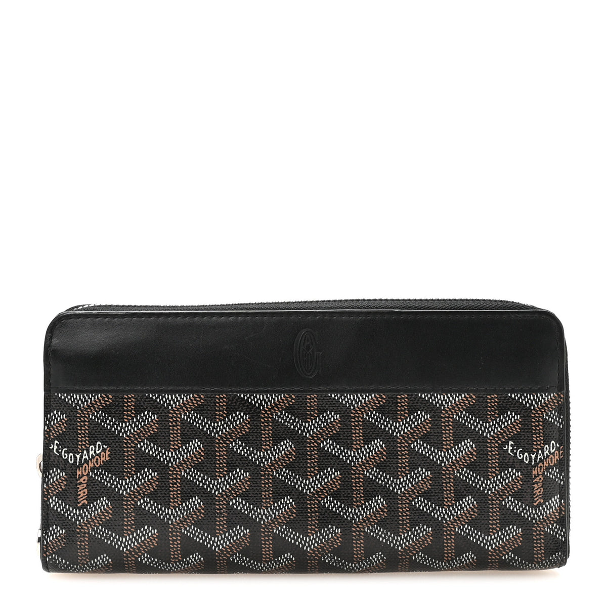 Goyardine Matignon Zip Around GM Wallet Black
