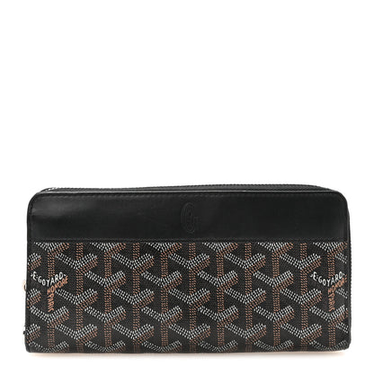 Goyard Goyardine Matignon Zip Around GM Wallet Black 1 of 7