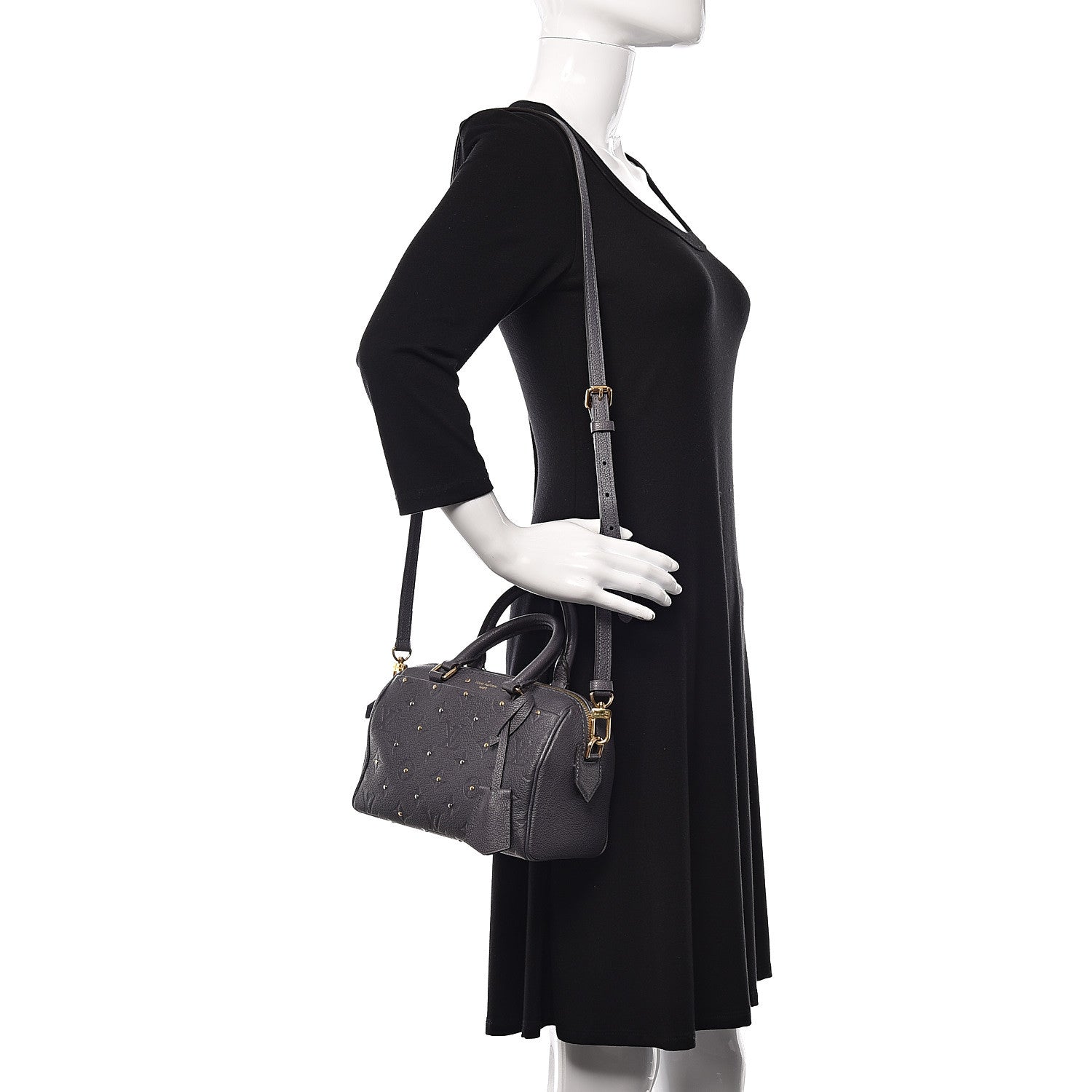 Louis Vuitton Empreinte Studded Speedy Bandouliere 20 Gris Silver 2 of 8