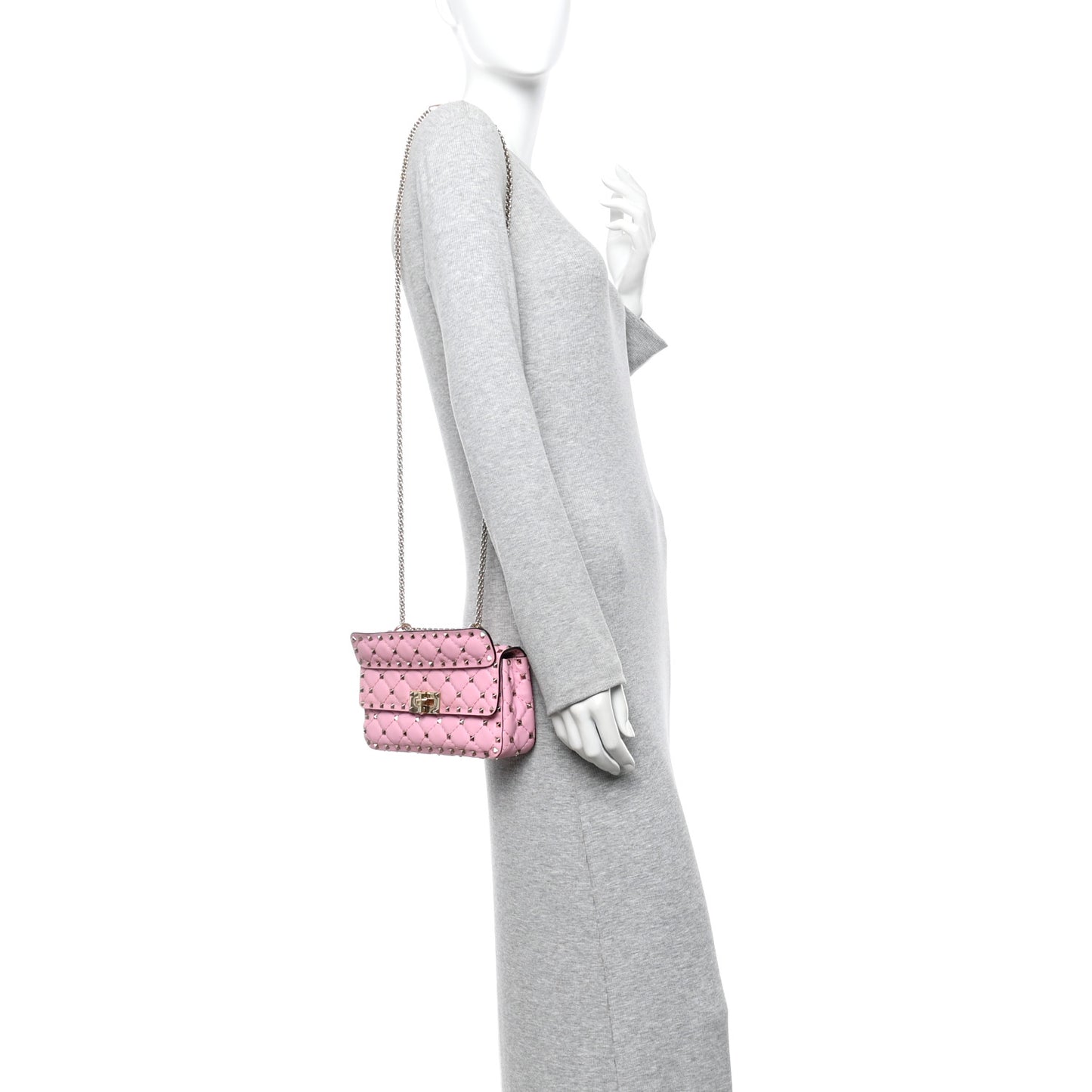 Nappa Small Rockstud Spike Shoulder Bag Giacinto