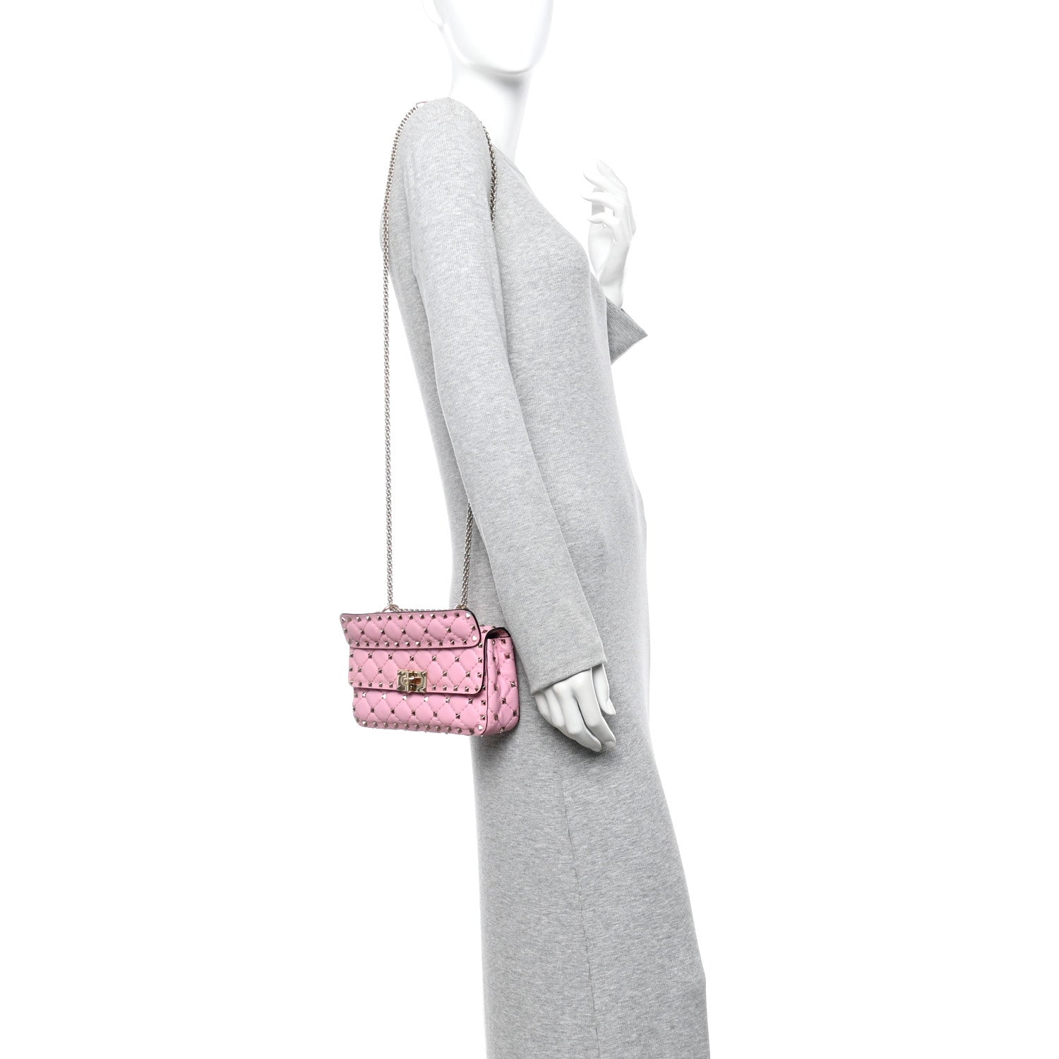 Valentino Garavani Nappa Small Rockstud Spike Shoulder Bag Giacinto 2 of 9