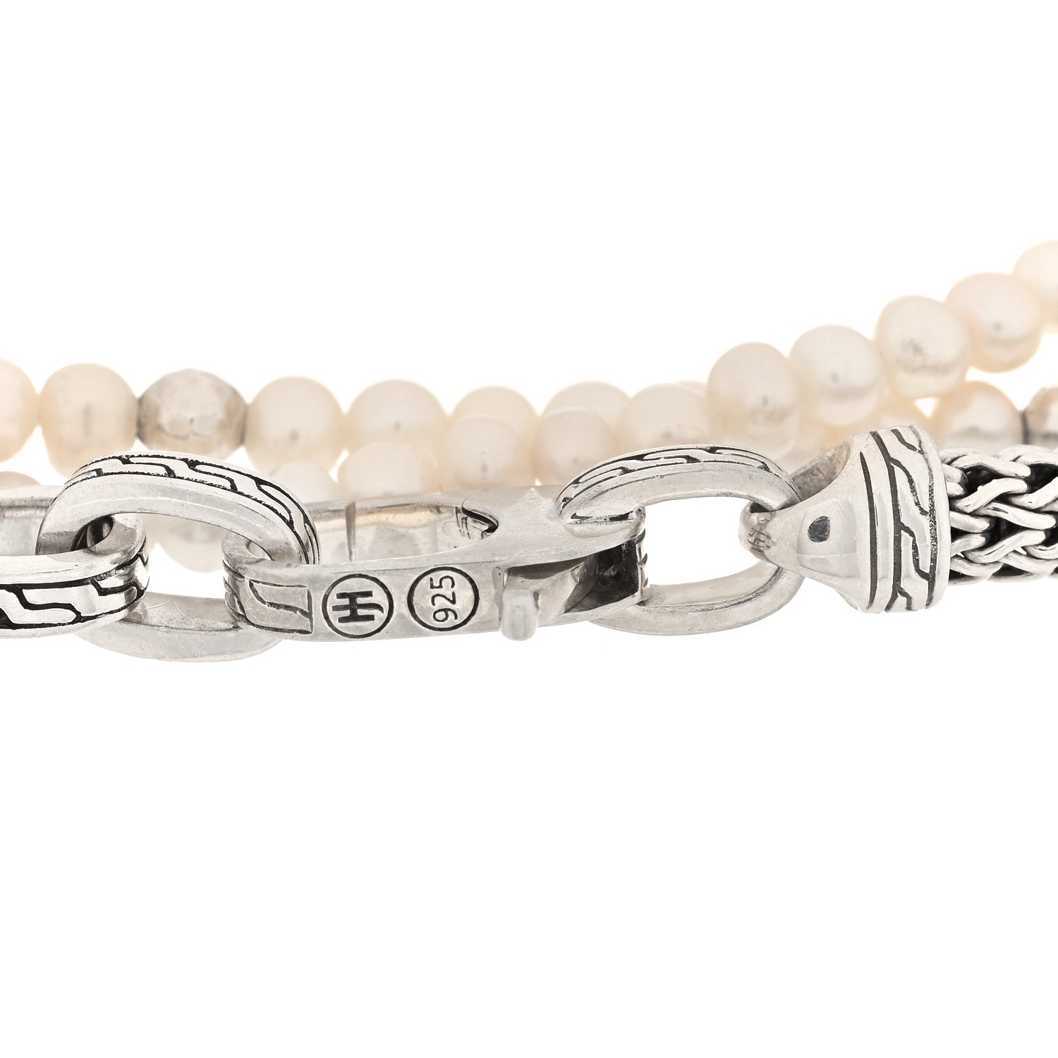 John Hardy Sterling Silver Freshwater Cultured Pearl Convertible Wrap Bracelet 3 of 3