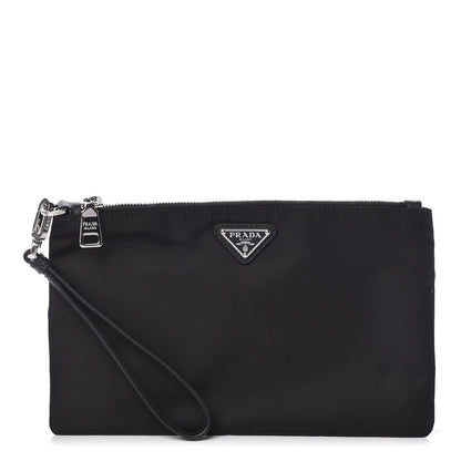 Prada Tessuto Nylon Saffiano Wristlet Black 1 of 6