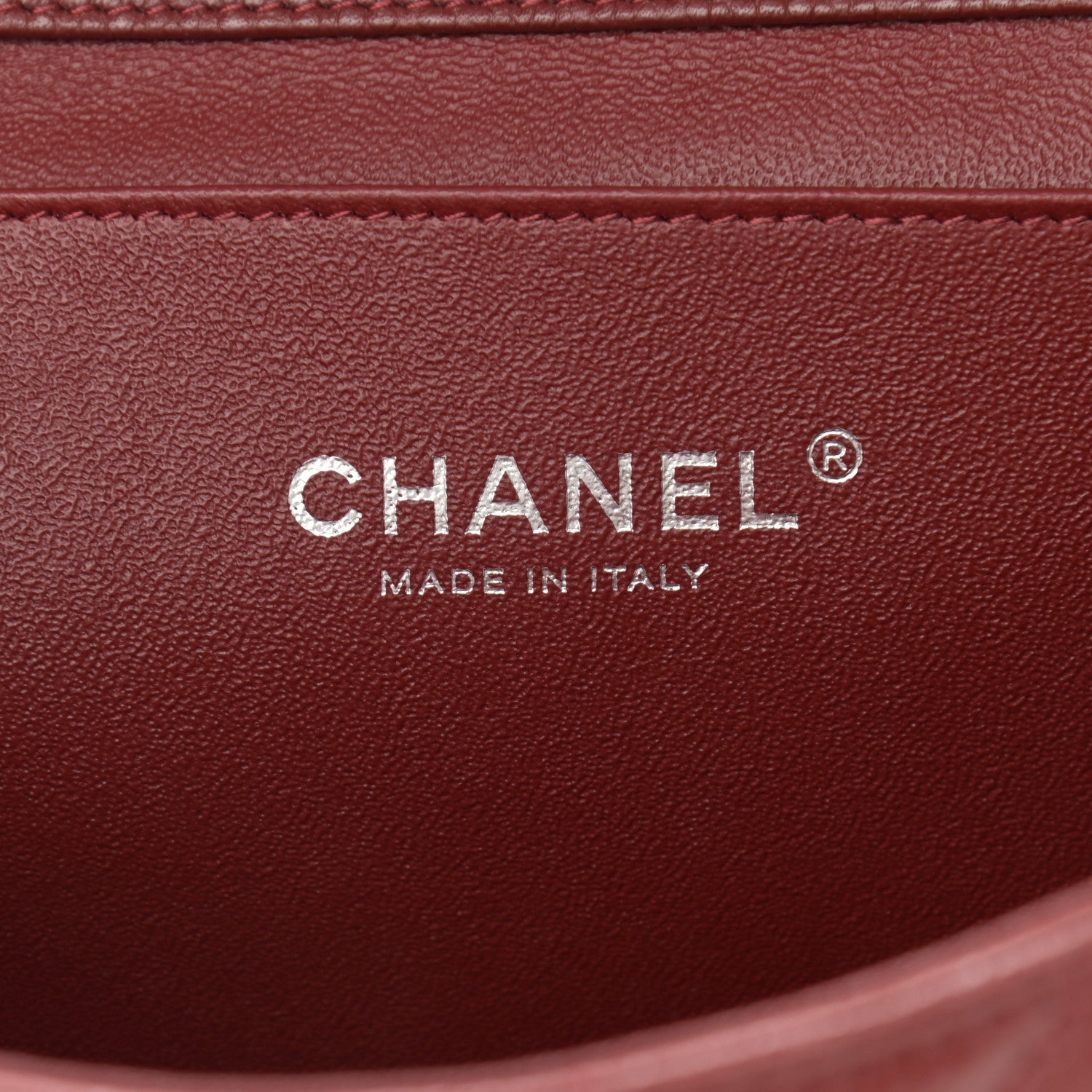 Chanel Caviar Quilted Clutch With Chain Flap Dark Red 5 of 9