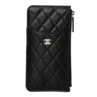 Chanel Caviar Quilted Classic Flat Wallet Pouch Black 1 of 13