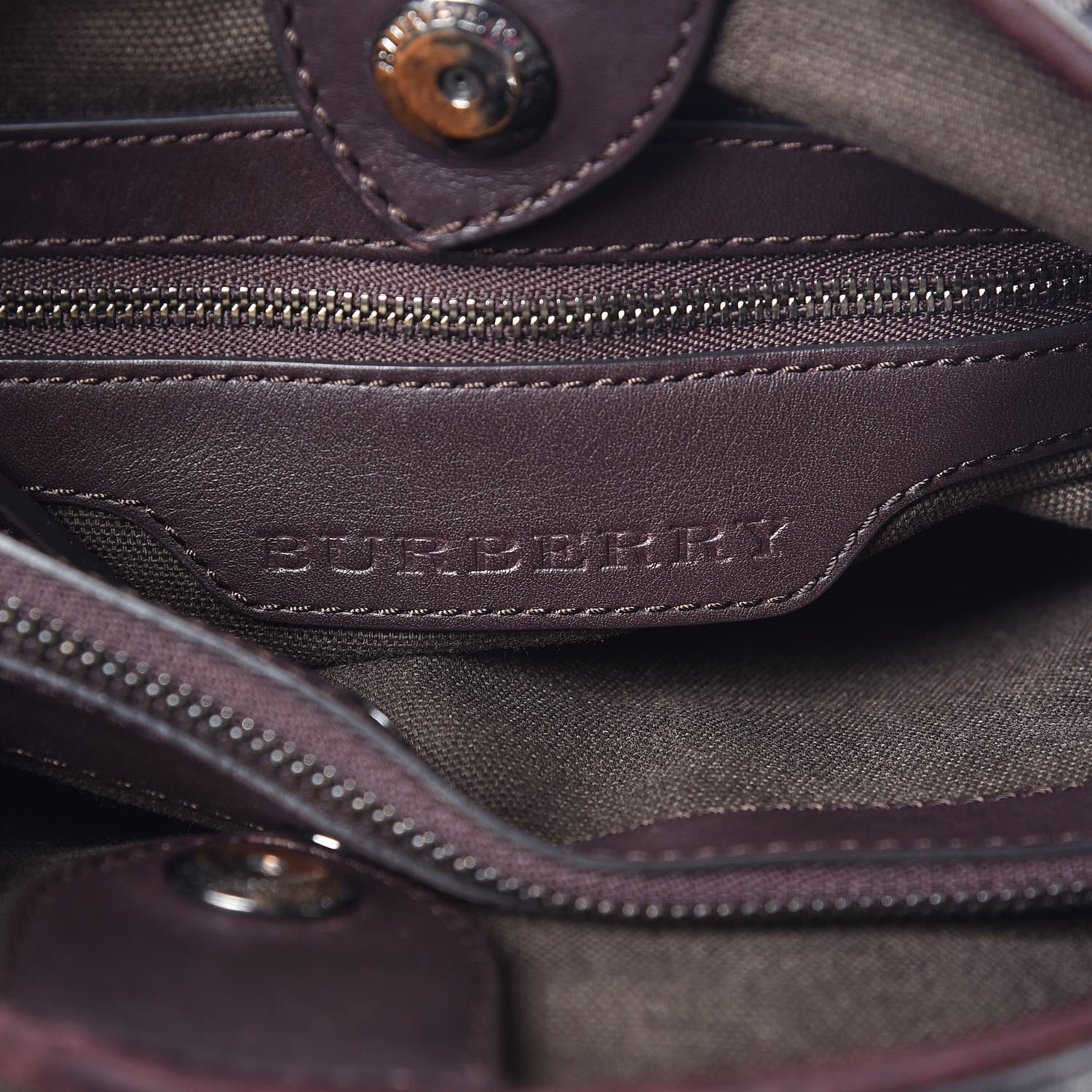 Burberry Smoked Check Small Northfield Tote Plum 9 of 20