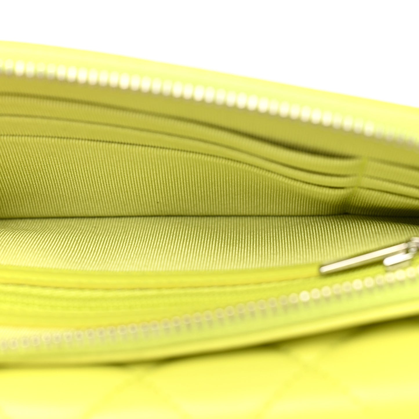 Lambskin Quilted Flap Phone Holder With Chain Yellow
