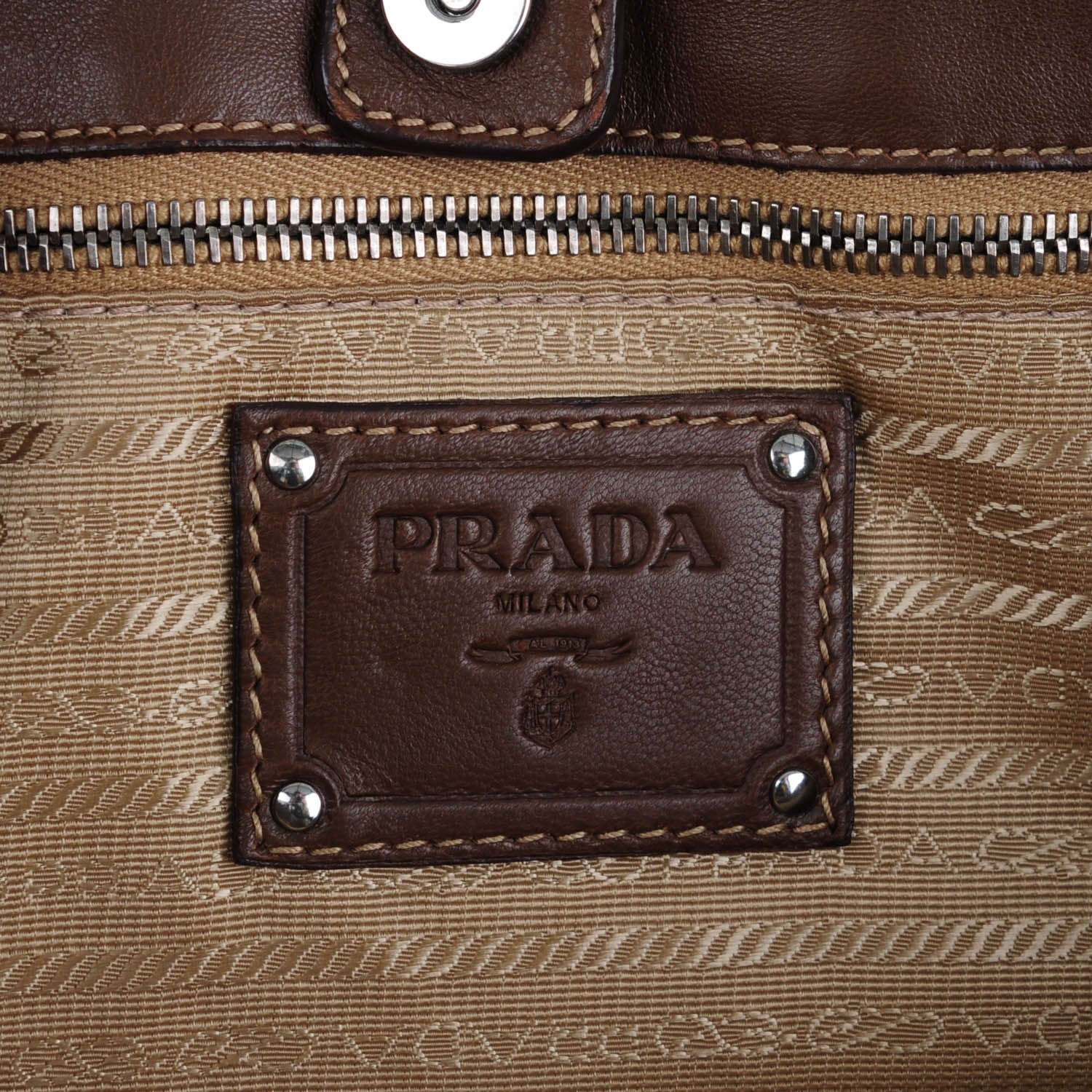 Prada Nappa Fringe Shopping Tote Noce 6 of 8