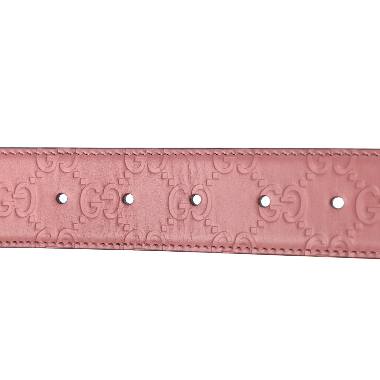 Guccissima Signature Interlocking G 37mm Belt 90 36 Rose Baby Candy