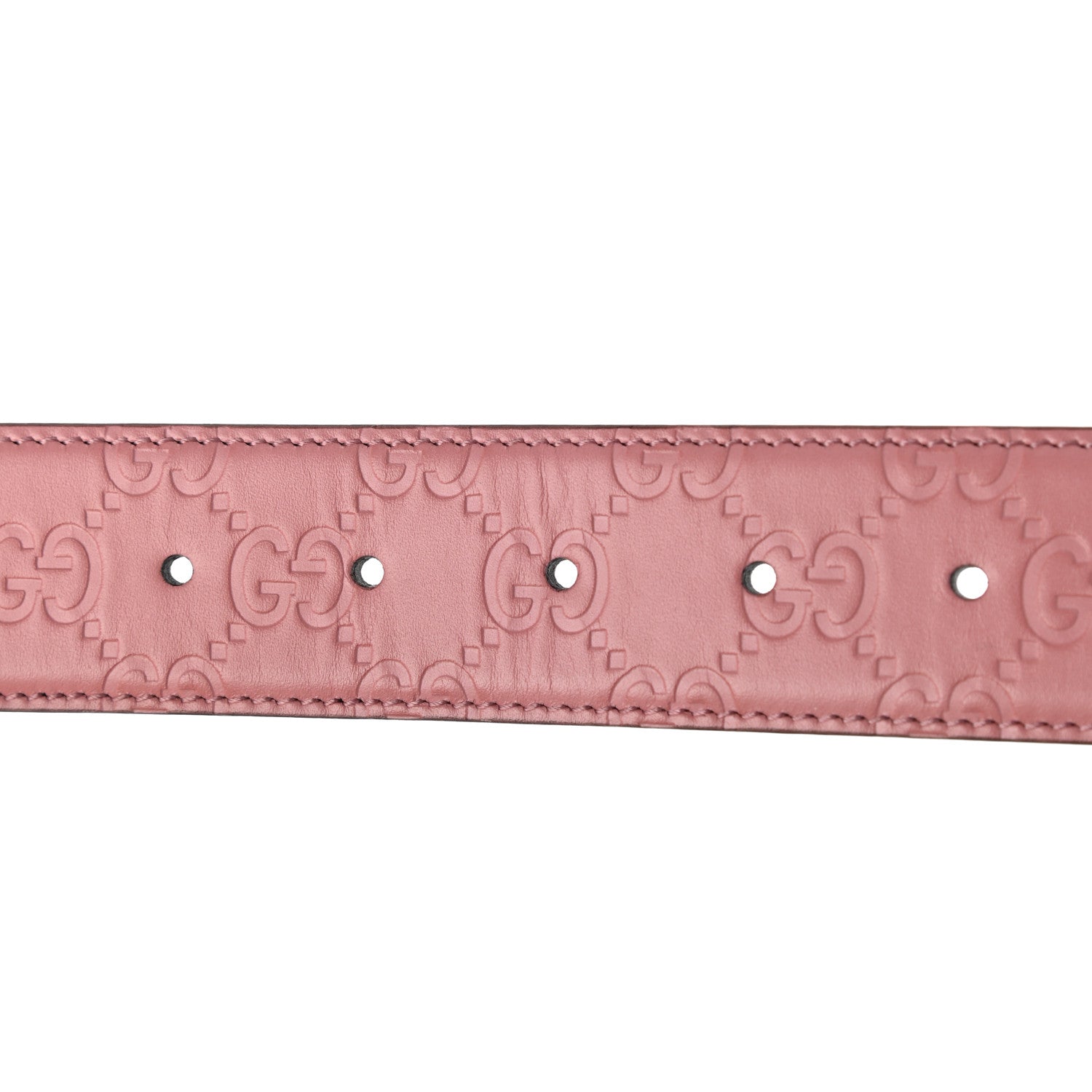 Gucci Guccissima Signature Interlocking G 37mm Belt 90 36 Rose Baby Candy 5 of 7