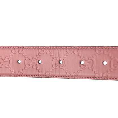 Gucci Guccissima Signature Interlocking G 37mm Belt 90 36 Rose Baby Candy 5 of 7