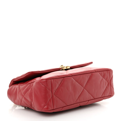 Chanel Lambskin Quilted Large Chanel 19 Flap Red 4 of 12