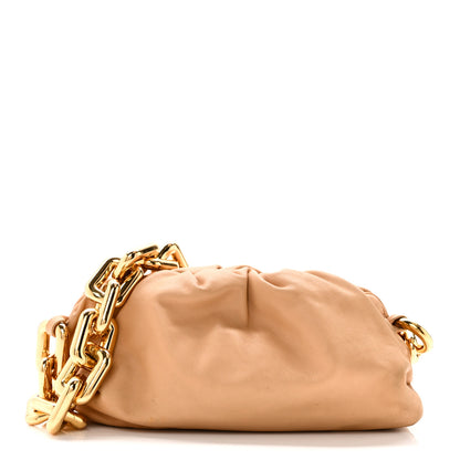 Bottega Veneta Calfskin Teen Chain Pouch Almond 1 of 9
