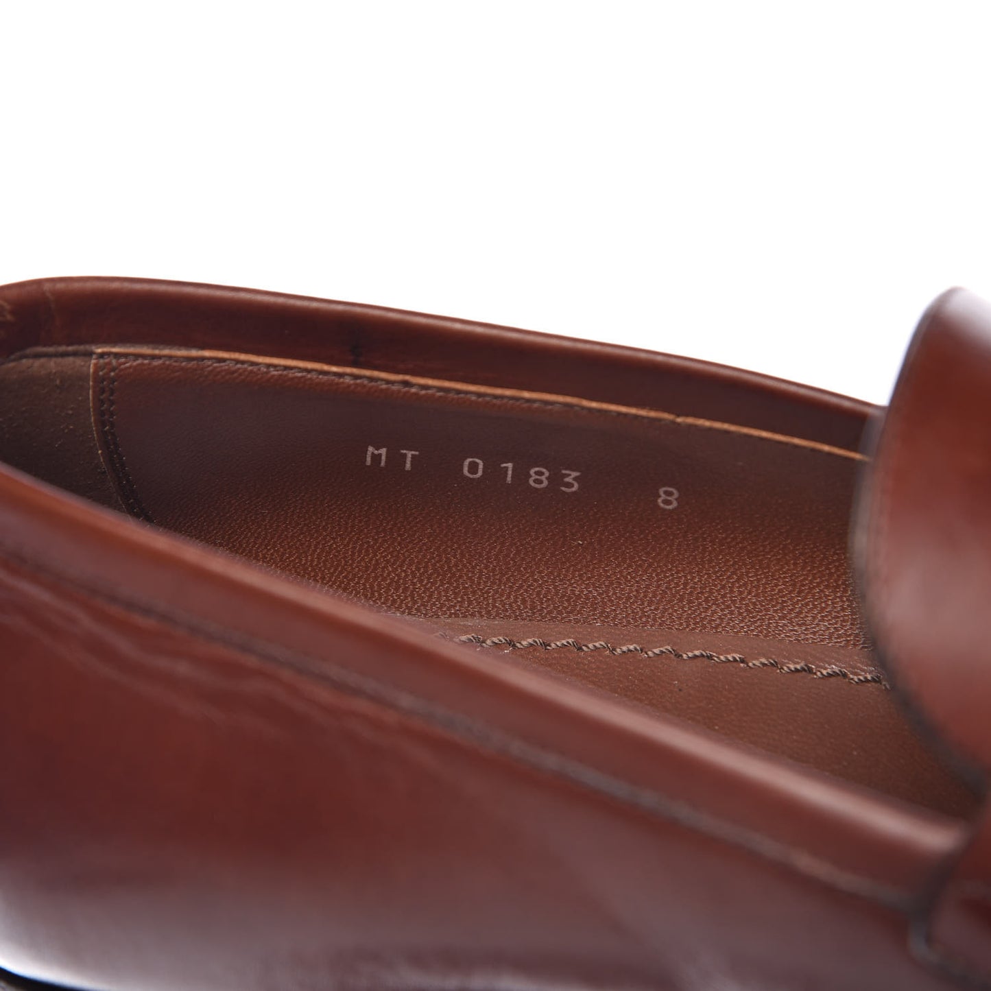 Calfskin Mens Santiago Loafers 8 Brown