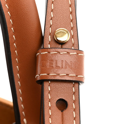 Celine Triomphe Canvas Calfskin Mini Vertical Cabas Grege 6 of 13