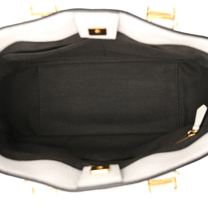Fendi Cuoio Romano Selleria Small FF Tote White Ice 5 of 11