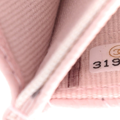 Chanel Caviar Quilted Flap Card Holder Wallet Light Pink 7 of 9