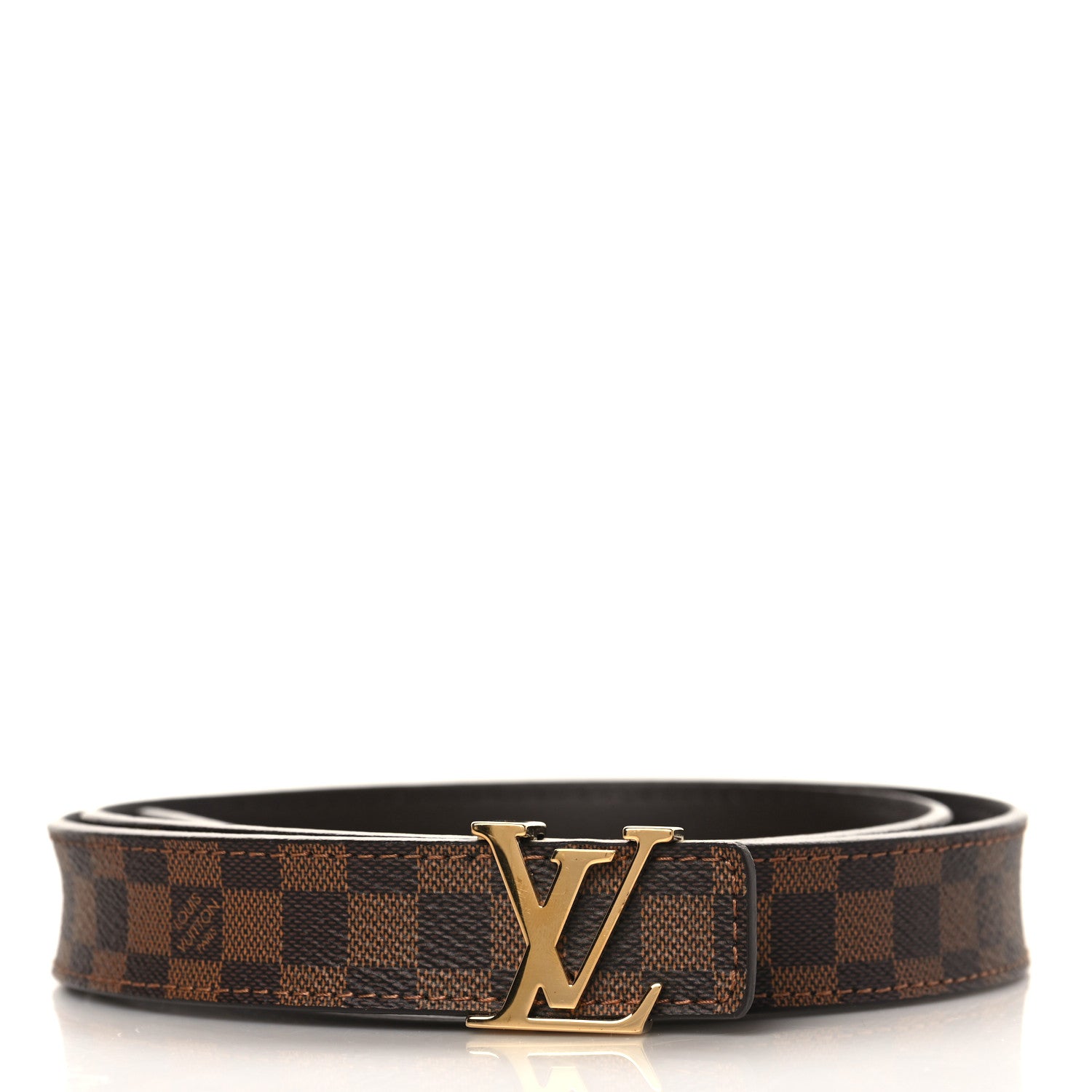 Louis Vuitton Mini Damier Ebene 25mm LV Initiales Belt 85 34 1 of 7