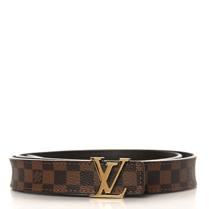Louis Vuitton Mini Damier Ebene 25mm LV Initiales Belt 85 34 1 of 7