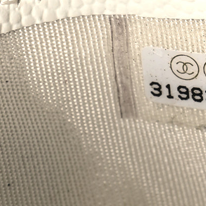 Chanel Caviar Quilted Card Holder White 8 of 10