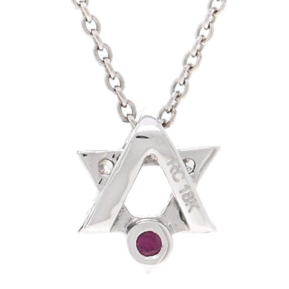 Roberto Coin 18K White Gold Diamond Tiny Treasures Star of David Pendant Necklace 4 of 4