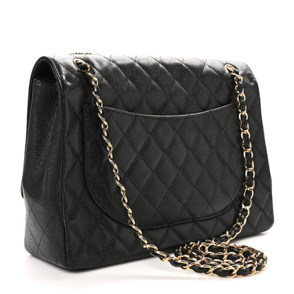 Chanel Caviar Quilted Maxi Single Flap Black 3 of 12