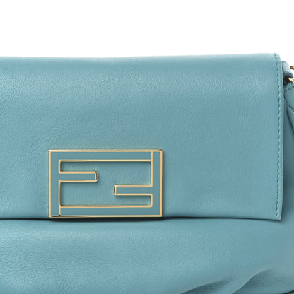 Fendi Vitello Flamingo Enamel Fendista Pouchette Crossbody Lago 10 of 10