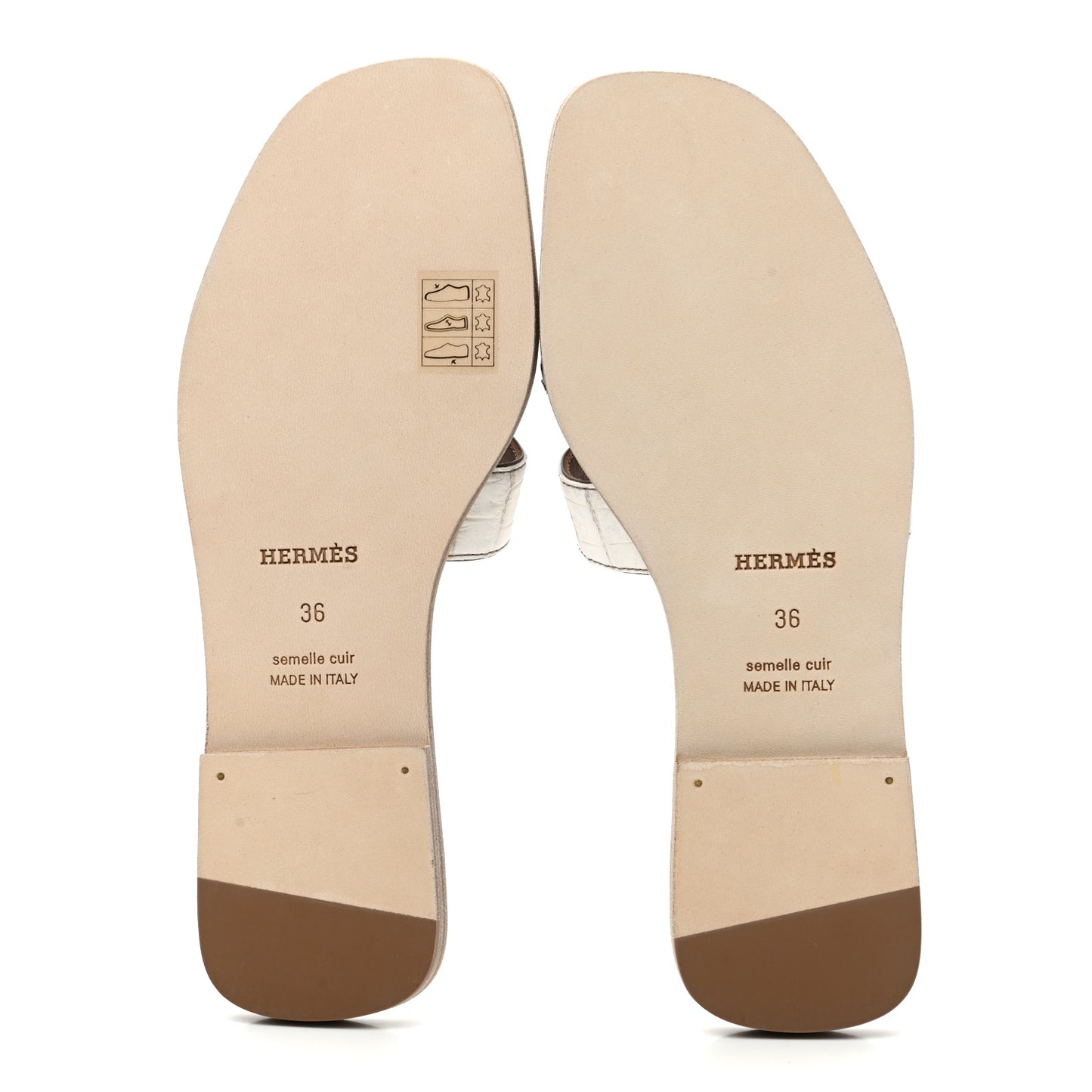 Matte Niloticus Crocodile Himalaya Oran Sandals 36 Blanc