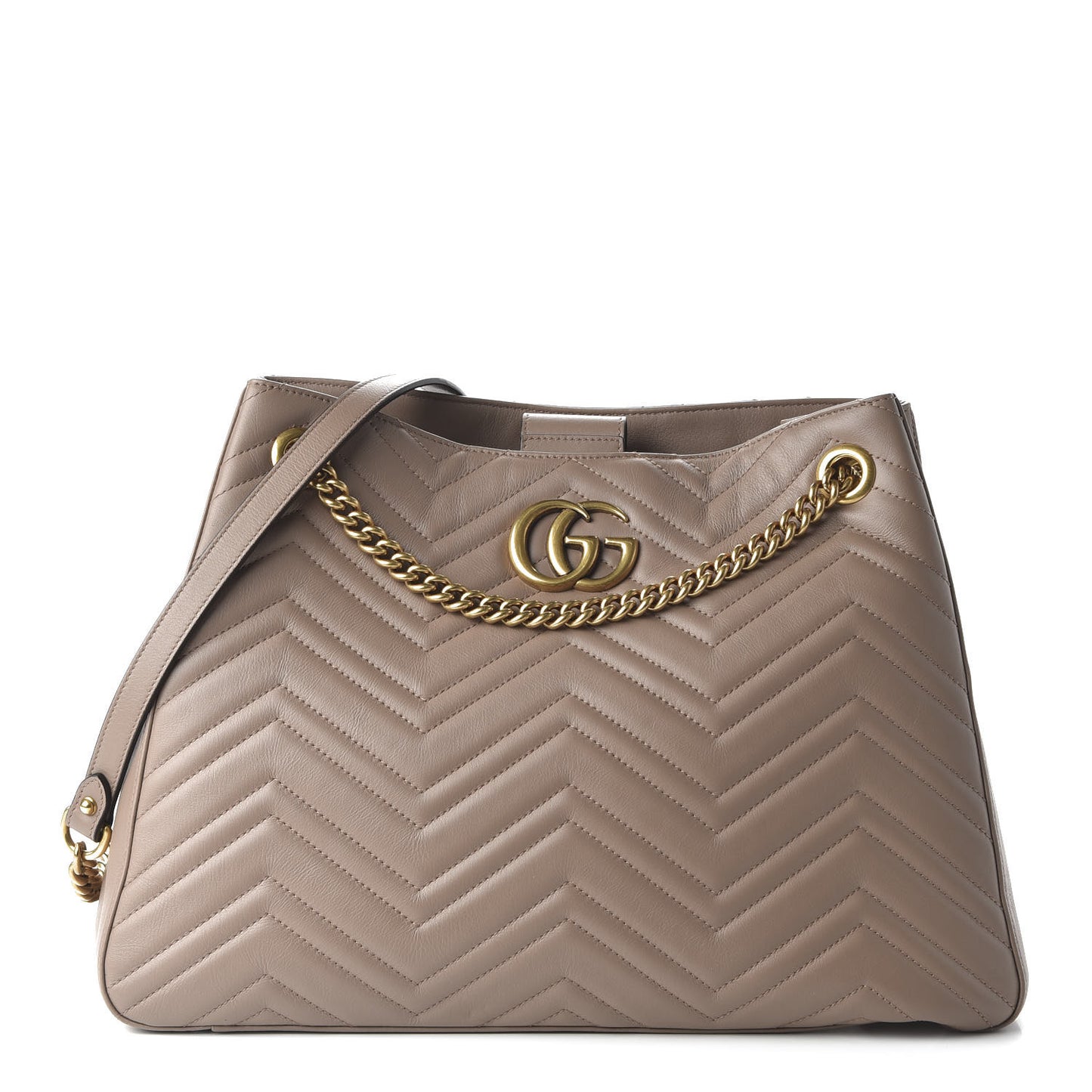 Calfskin Matelasse Medium GG Marmont Shoulder Tote Bag Porcelain Rose