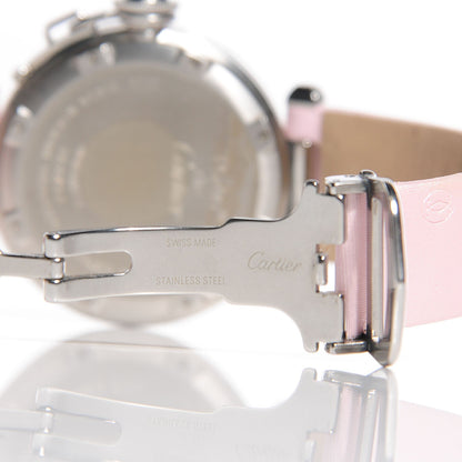 Cartier Stainless Steel Satin Mother of Pearl 35mm Miss Pasha Automatic Watch Pink 6 of 9