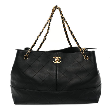 Chanel Calfskin Stitched Large Shopping Bag Black 1 of 10